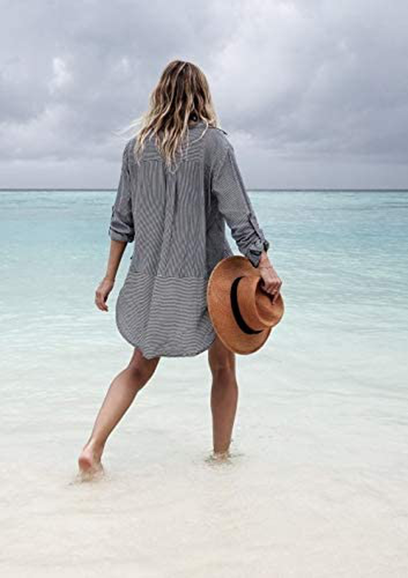 Wander Agio Beach Swimsuit for Women Sleeve Coverups Bikini Cover Up Apparel & Accessories > Clothing > Swimwear Kylie Max