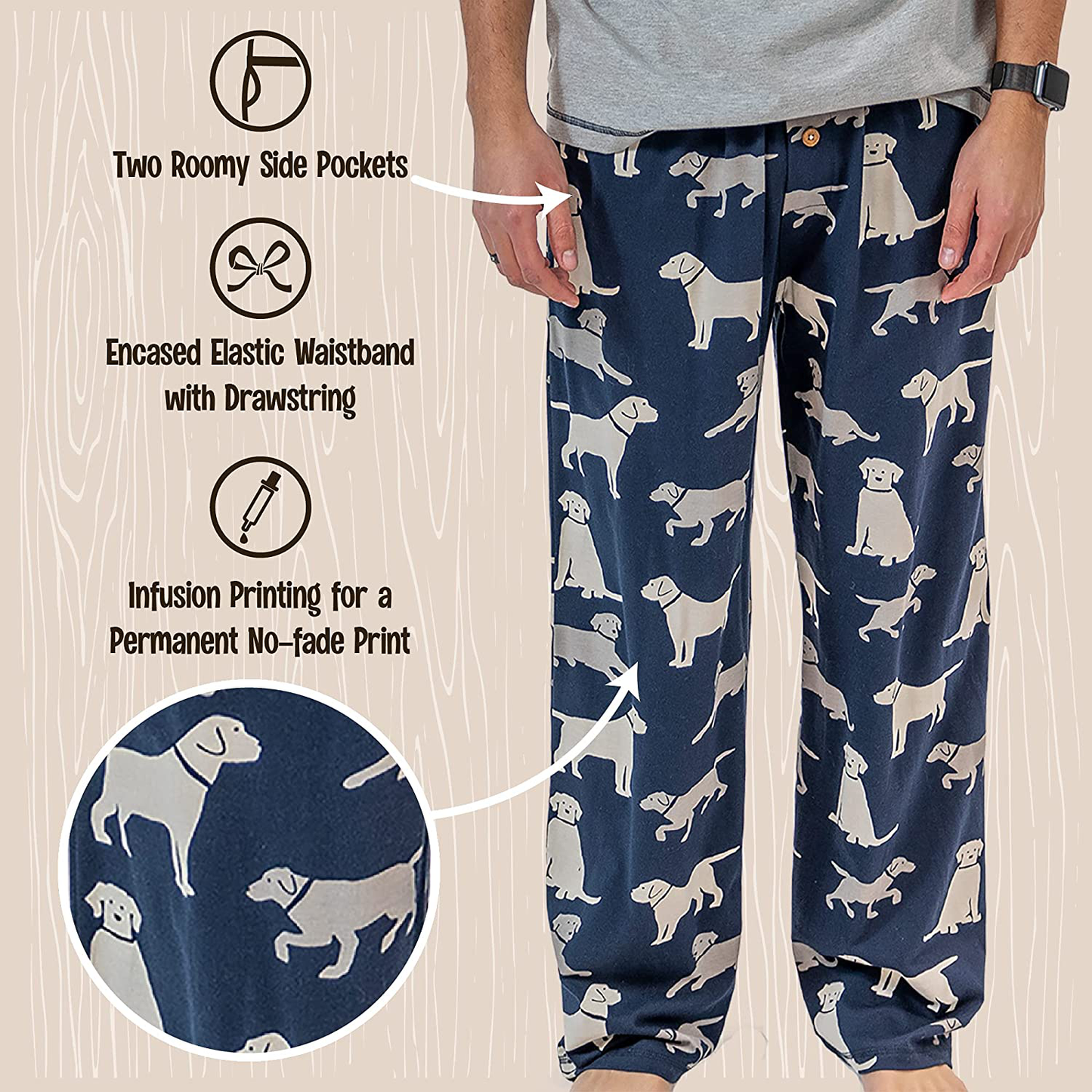 Lazy One Pajama Pants for Men, Men'S Separate Bottoms, Lounge Pants, Funny, Humorous Apparel & Accessories > Clothing > Sleepwear & Loungewear > Pajamas Kylie Max