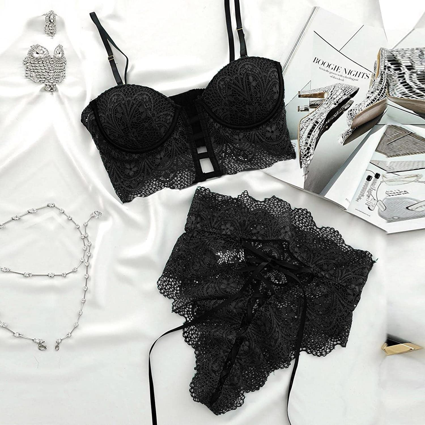 Valentines Day Lingerie for Women,Womens Valentines Lingerie Santa Sexy Lingerie Teddy 2 Piece Babydoll Apparel & Accessories > Clothing > Underwear & Socks > Lingerie ORT