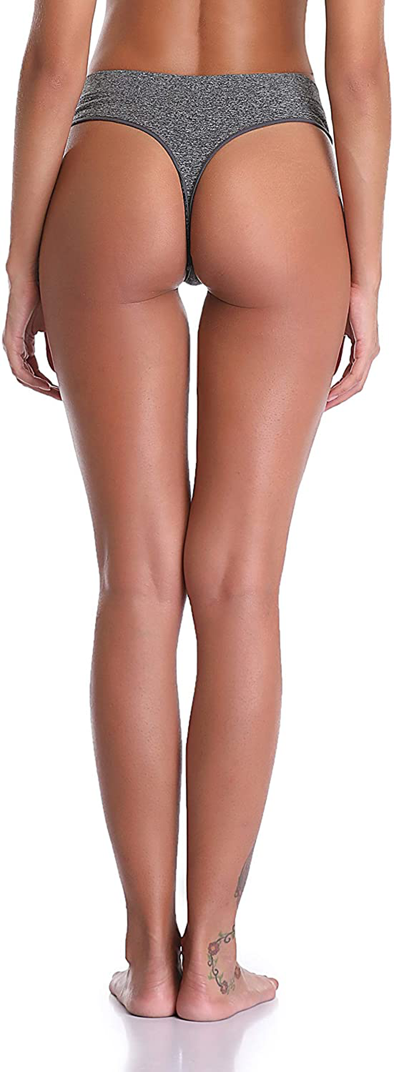 Imakokoni Seamless Thongs for Women No Show 6 Pack Women's Nylon Spandex Thong Underwear Apparel & Accessories > Clothing > Underwear & Socks > Underwear imakokoni