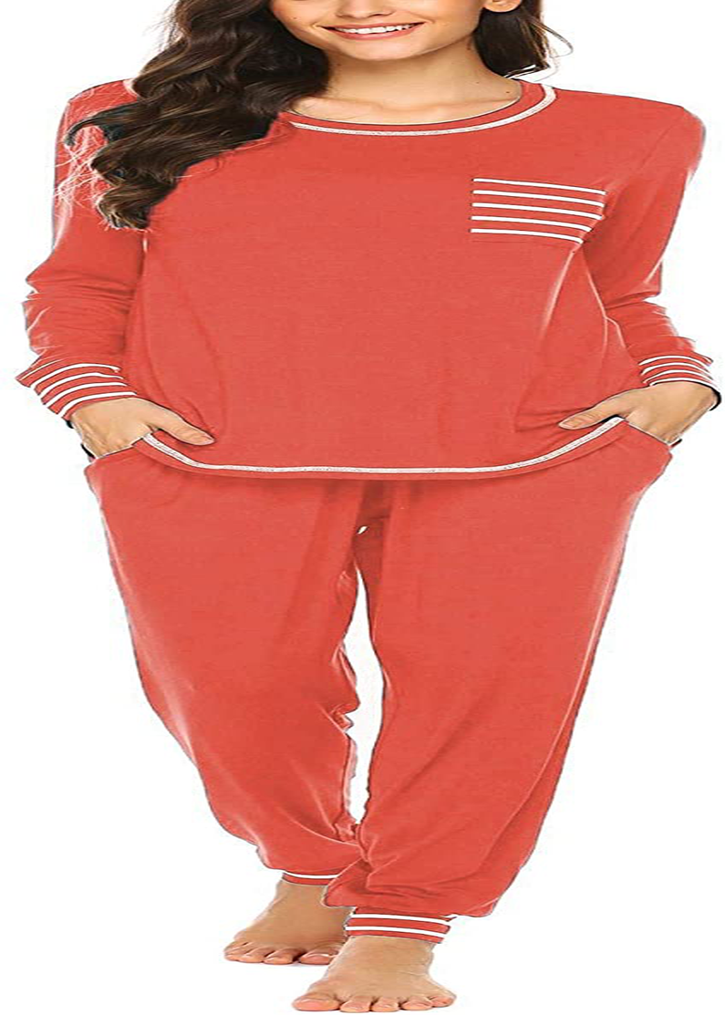 Ekouaer Pajamas Women’S Long Sleeve Sleepwear with Long Pants Soft Loungewear Pj Set S-XXL Apparel & Accessories > Clothing > Sleepwear & Loungewear > Pajamas Kylie Max