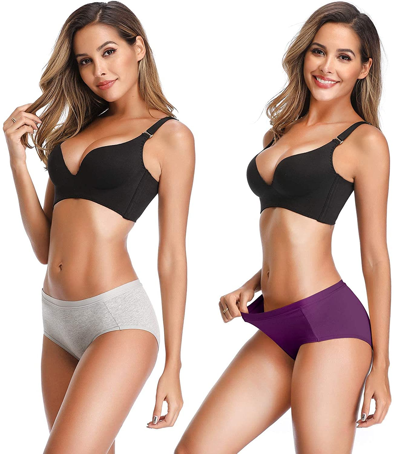 OLIKEME Womens Underwear Mid Waist Full Coverage Breathable Cotton Ladies Briefs Hipster Panties for Women Apparel & Accessories > Clothing > Underwear & Socks > Underwear OLIKEME