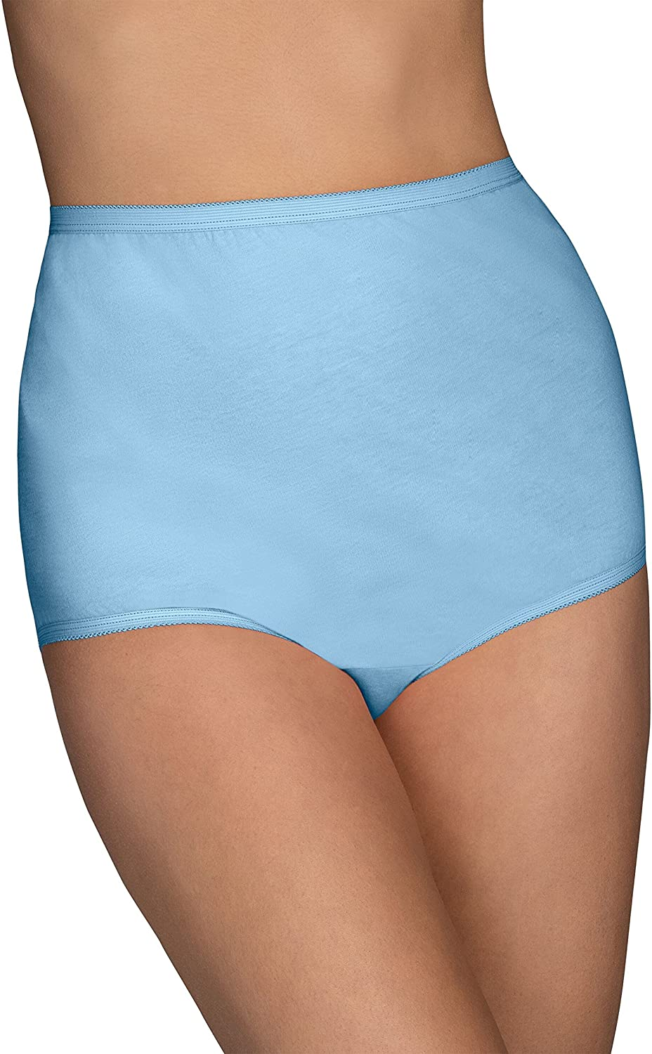 Vanity Fair Women'S Perfectly Yours Traditional Brief Panties Apparel & Accessories > Clothing > Underwear & Socks > Underwear Vanity Fair Cotton - Sachet Blue Cotton 9