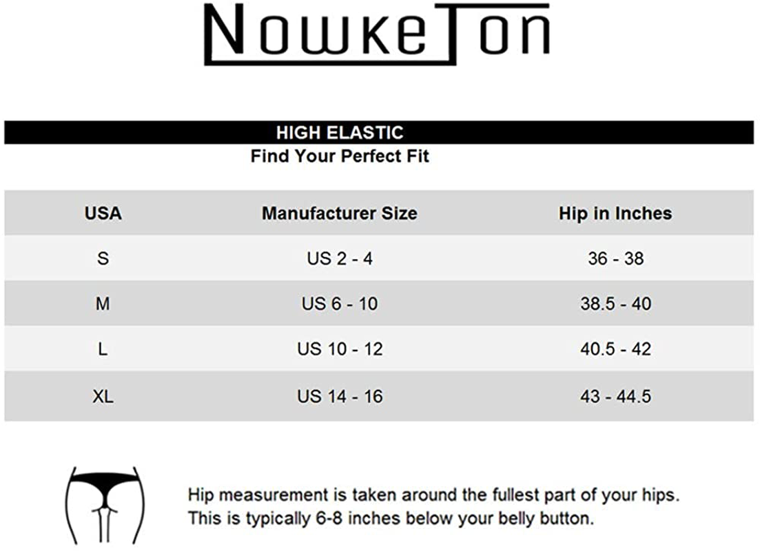 Nowketon Thongs for Women, Seamless No Show Thong, Stretchy Spandex Nylon Underwear Apparel & Accessories > Clothing > Underwear & Socks > Underwear NOWKETON