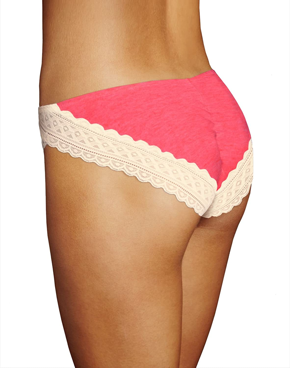 Maidenform Women'S Cotton Stretch Tanga Apparel & Accessories > Clothing > Underwear & Socks > Underwear Maidenform Panache Pink/Au Natural 5