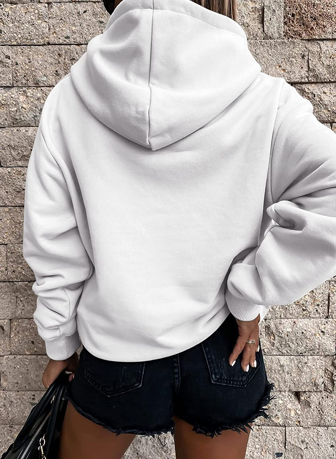 SHEWIN Women'S Casual Hoodies Long Sleeve Solid Lightweight Pullover Tops Loose Sweatshirt with Pocket Apparel & Accessories > Clothing > Activewear Kylie Max