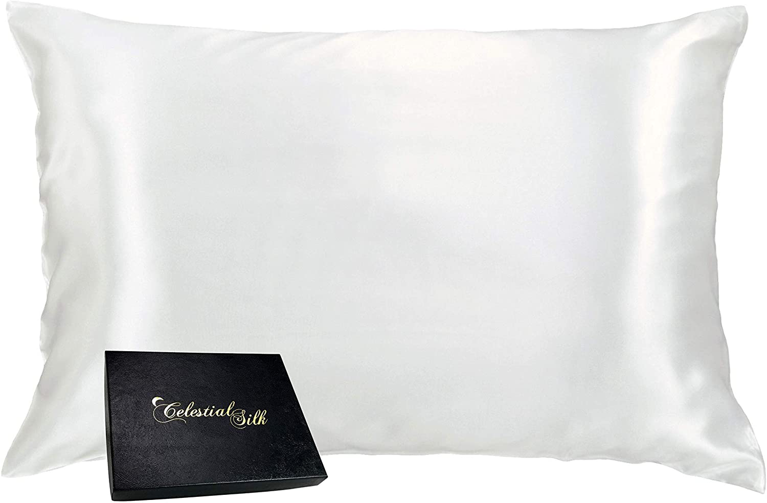 Celestial Silk 100% Pure Mulberry Silk Pillowcase Premium 25 Momme for Hair and Skin, Hypoallergenic Charmeuse Silk Weave on Both Sides - Hidden Zipper Closure (King, Vintage Pink) Arts & Entertainment > Party & Celebration > Gift Giving Celestial Silk White King