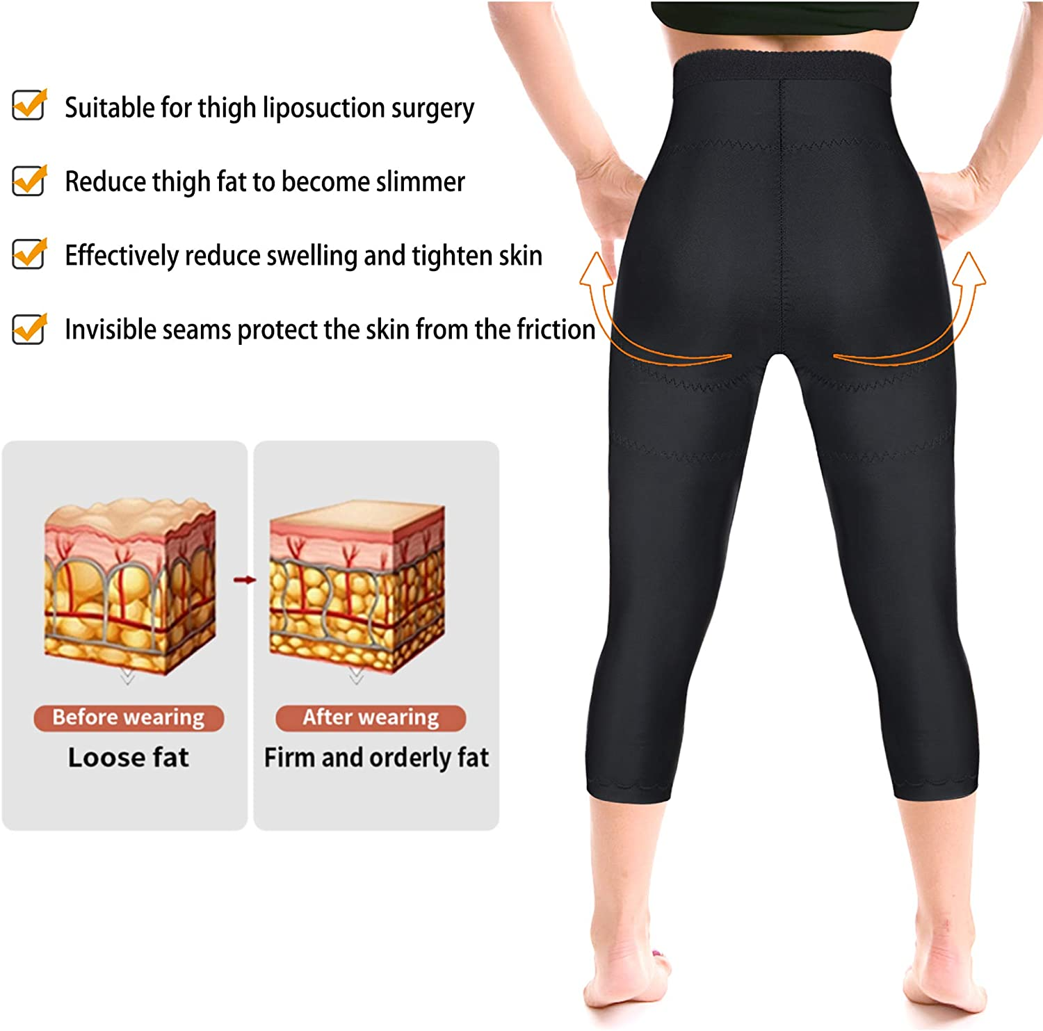 Gotoly Women Hi-Waist Butt Lifter Thigh Slimmer Panties Waist Trainer Shapewear Tummy Control Body Shaper Shorts Apparel & Accessories > Clothing > Underwear & Socks > Shapewear Gotoly