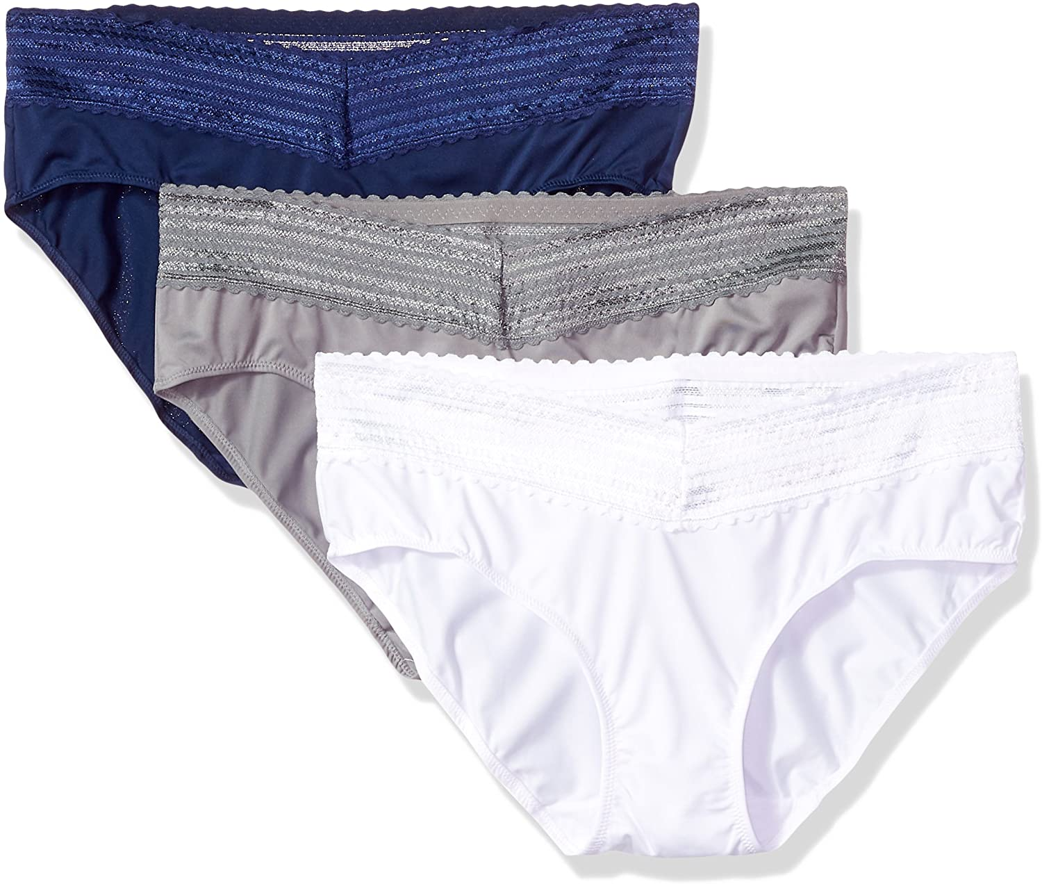 Warner'S Women'S Blissful Benefits No Muffin Top 3 Pack Hipster Panties Apparel & Accessories > Clothing > Underwear & Socks > Underwear Warner's