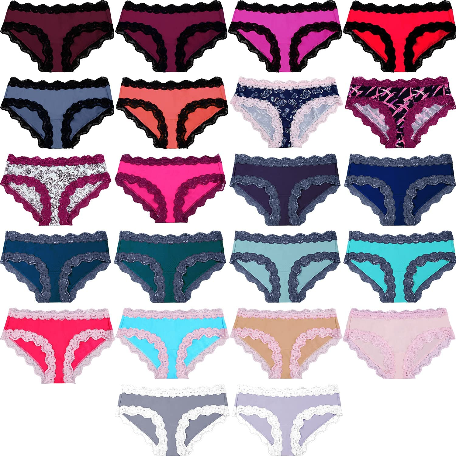 VEENXTHA Womens Underwear Hipster Panties 5 Pack Smooth Stretch Microfiber Briefs Apparel & Accessories > Clothing > Underwear & Socks > Underwear VEENXTHA