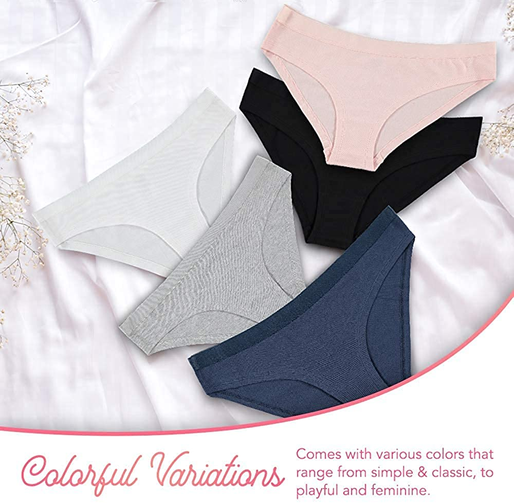 White Ivy Womens 10-Pack Lace Underwear Cotton Hipster or 12-Pack Bikini Panties Apparel & Accessories > Clothing > Underwear & Socks > Underwear White Ivy