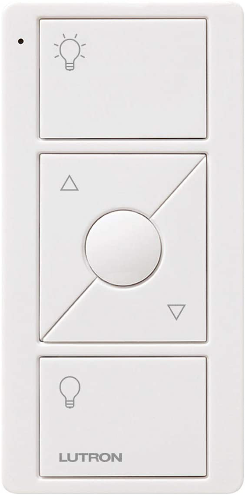 Lutron 3-Button with Raise/Lower Pico Remote for Caseta Wireless Smart Lighting Dimmer Switch, PJ2-3BRL-WH-L01R, White Arts & Entertainment > Party & Celebration > Gift Giving Lutron White