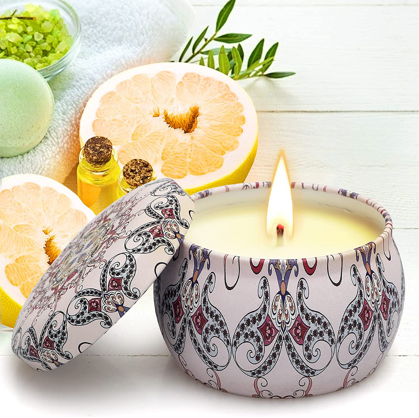 Scented Candle Gifts for Women, 4 Pack 4.4 oz Aromatherapy Candles, Stress Relief Gifts for Girlfriend, Teacher, Mom, Anniversary, Birthday Arts & Entertainment > Party & Celebration > Gift Giving Feibao