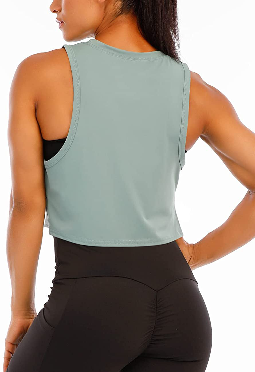 Haola Women'S Loose Sleeveless Cropped Muscle Open Side Yoga Tops Workout Cool T-Shirt Running Short Tank Crop Tops Apparel & Accessories > Clothing > Activewear Kylie Max