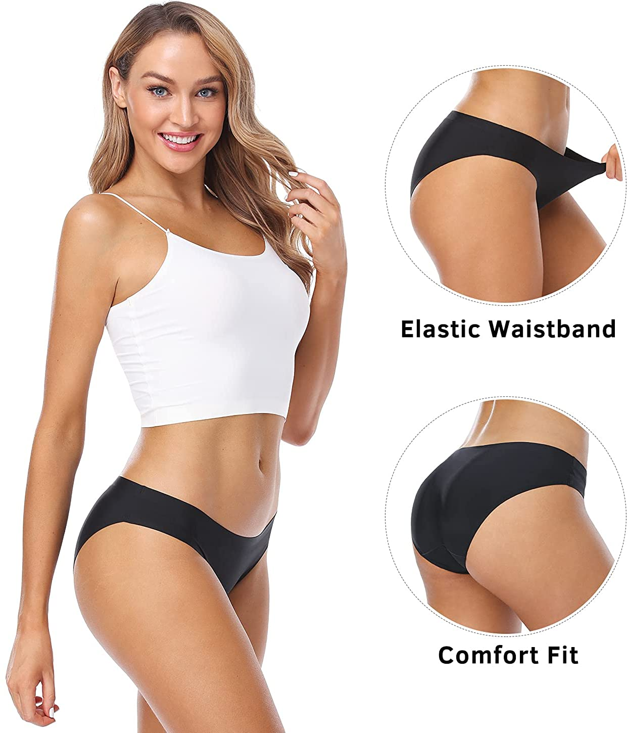 Wealurre Seamless Underwear Invisible Bikini No Show Nylon Spandex Women Panties Apparel & Accessories > Clothing > Underwear & Socks > Underwear Wealurre