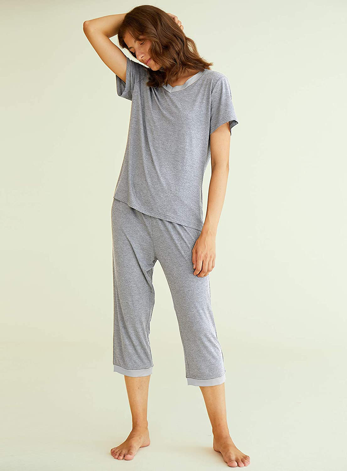 Latuza Women’s Sleepwear Tops with Capri Pants Pajama Sets Apparel & Accessories > Clothing > Sleepwear & Loungewear > Pajamas Latuza