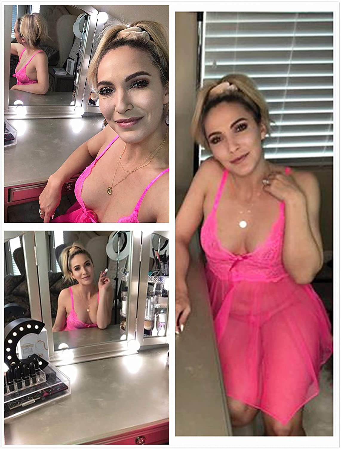 Avidlove Women Lingerie Babydoll Lace Nightgown Mesh Chemise Boudoir Nighty Apparel & Accessories > Clothing > Underwear & Socks > Lingerie Kylie Max