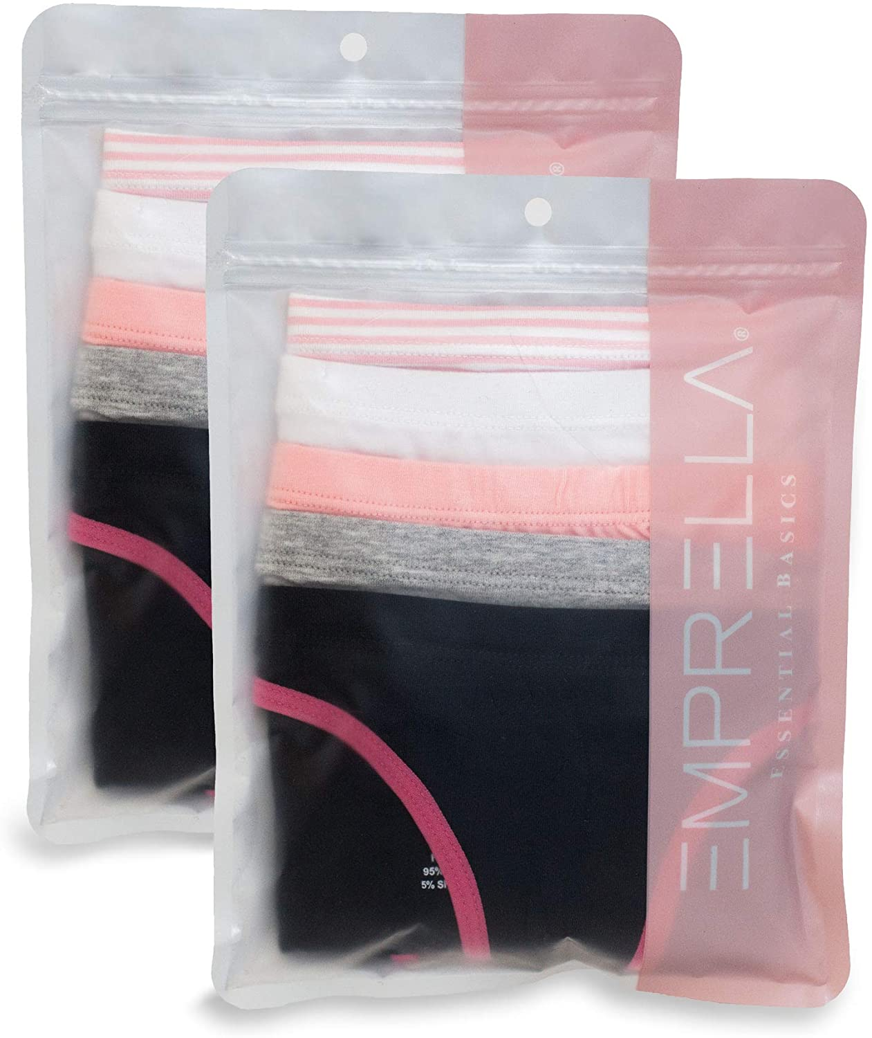 Emprella Womens Cotton Bikini Underwear Set, Seamless Ladies Panties | 10 Pack Emprella