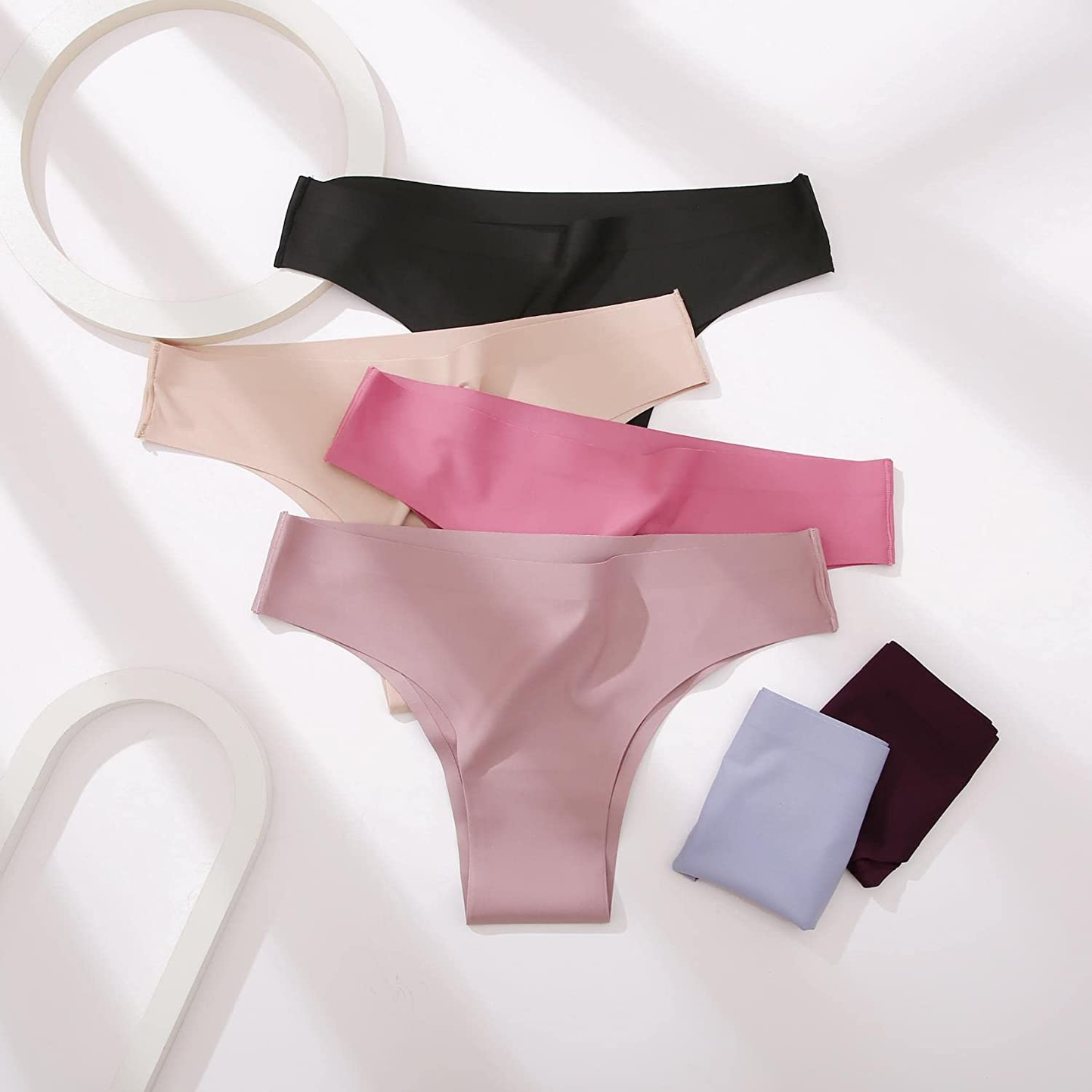 FINETOO Womens Seamless Underwear Sexy Tangas Invisible Hipster No Show Brazilian Panties Cheeky XS-XL Apparel & Accessories > Clothing > Underwear & Socks > Underwear KYLIE MAX