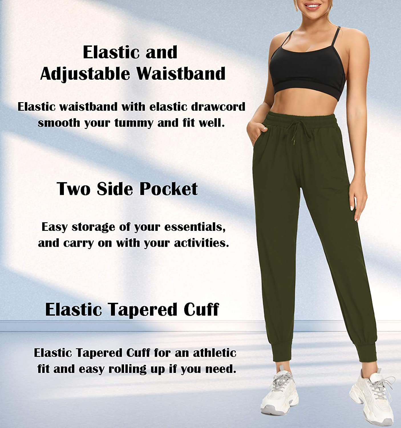 FULLSOFT Sweatpants for Women-Womens Joggers with Pockets Lounge Pants for Yoga Workout Running Apparel & Accessories > Clothing > Activewear Kylie Max