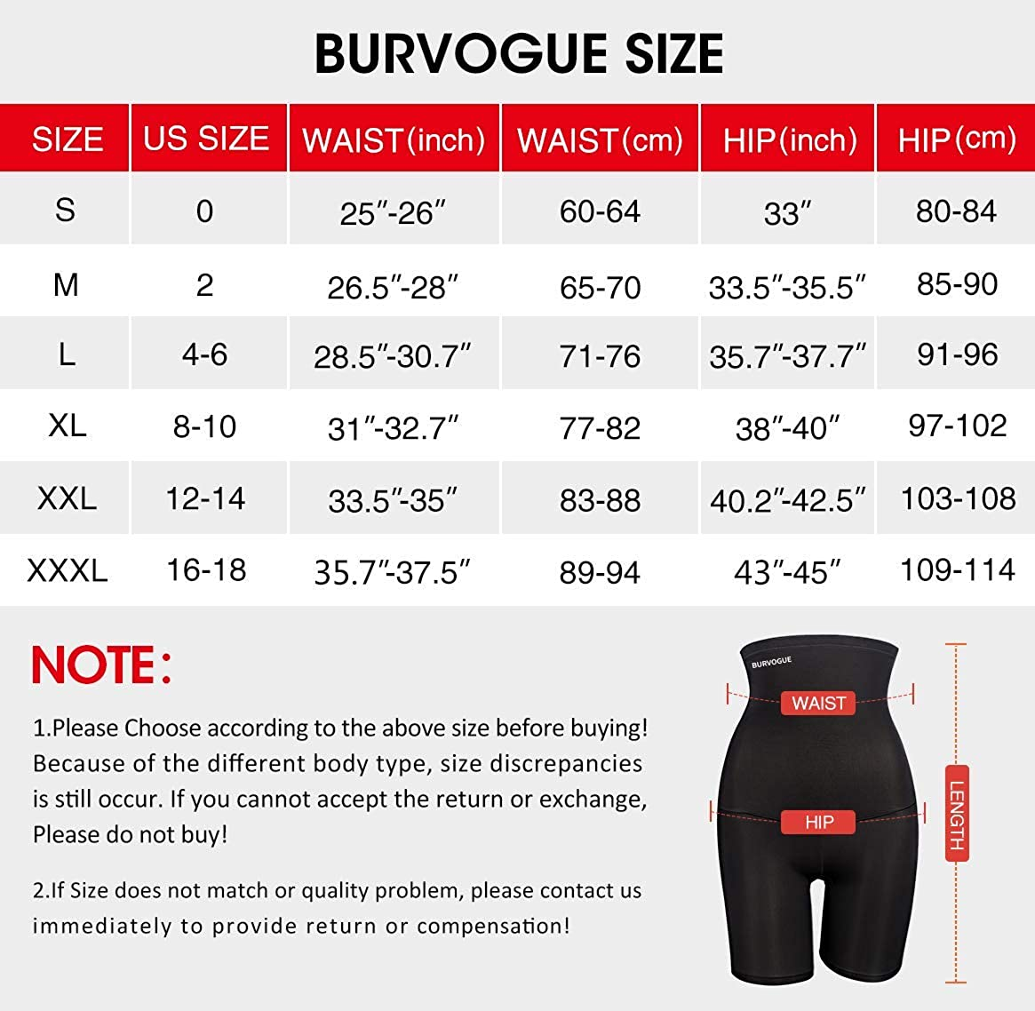 Burvogue Shapewear for Women Tummy Control-Butt Lifter High Waisted Shaper Shorts Apparel & Accessories > Clothing > Underwear & Socks > Shapewear Burvogue