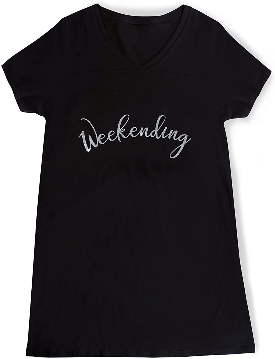 Smart & Sexy Women'S V-Neck Oversized Sleep Shirt Apparel & Accessories > Clothing > Sleepwear & Loungewear > Nightgowns Kylie Max