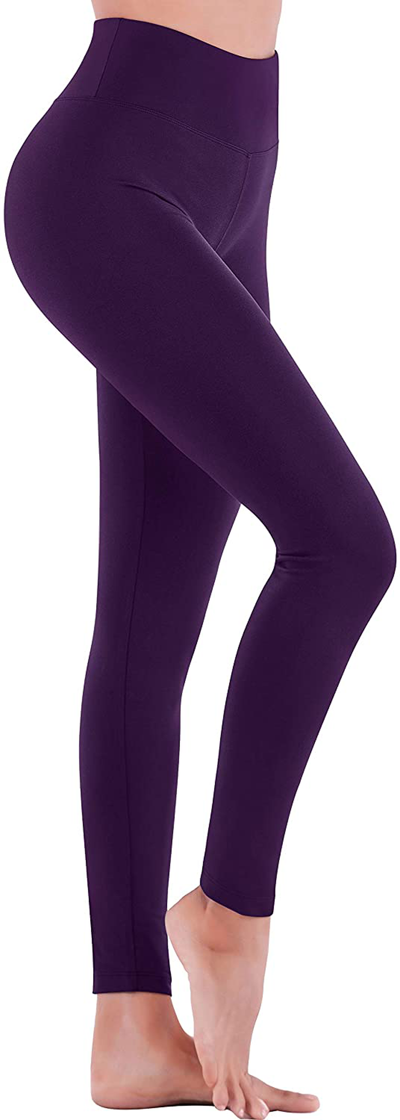 IUGA High Waisted Leggings for Women Workout Leggings with Inner Pocket Yoga Pants for Women Apparel & Accessories > Clothing > Activewear IUGA Dark Violet X-Large