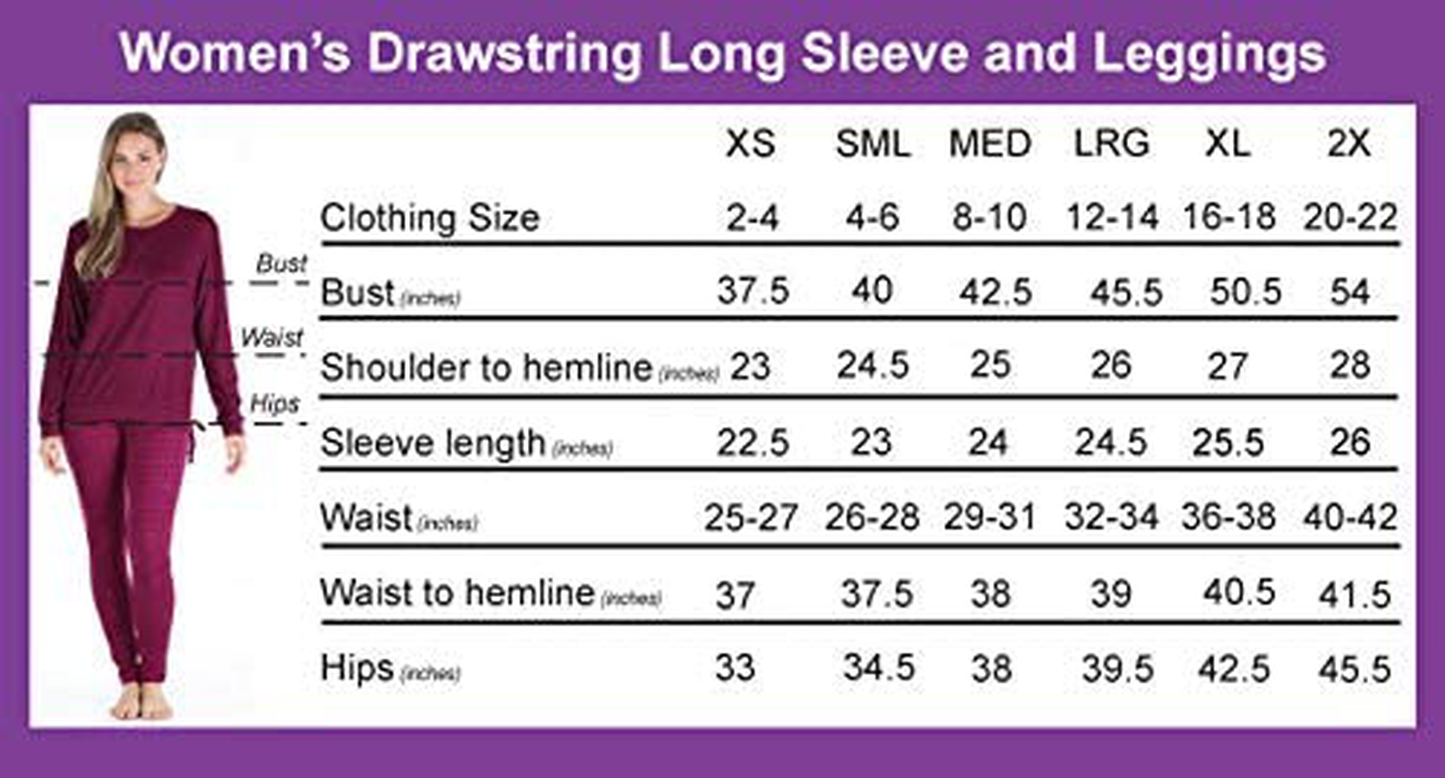 Olivia Rae Women'S Long Sleeve Top and Pajama Pant Set Apparel & Accessories > Clothing > Sleepwear & Loungewear > Pajamas Kylie Max