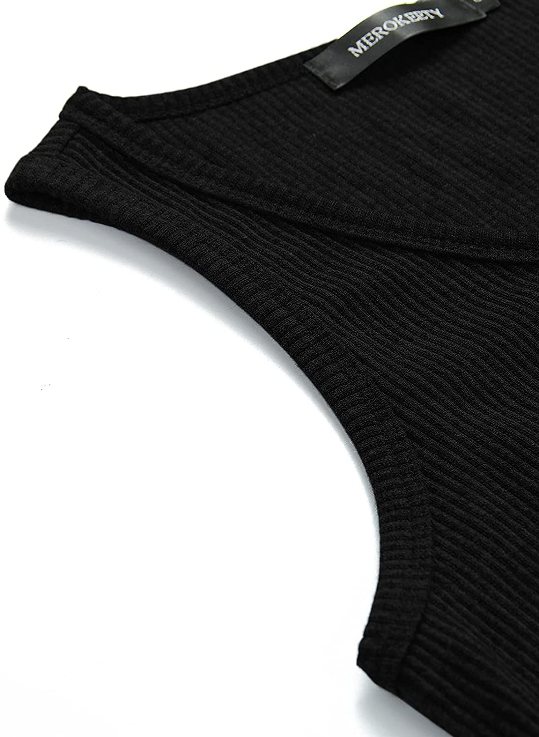 MEROKEETY Womens V Neck Tank Tops Summer Sleeveless Ribbed Button Casual Henley Shirts Apparel & Accessories > Clothing > Activewear Kylie Max