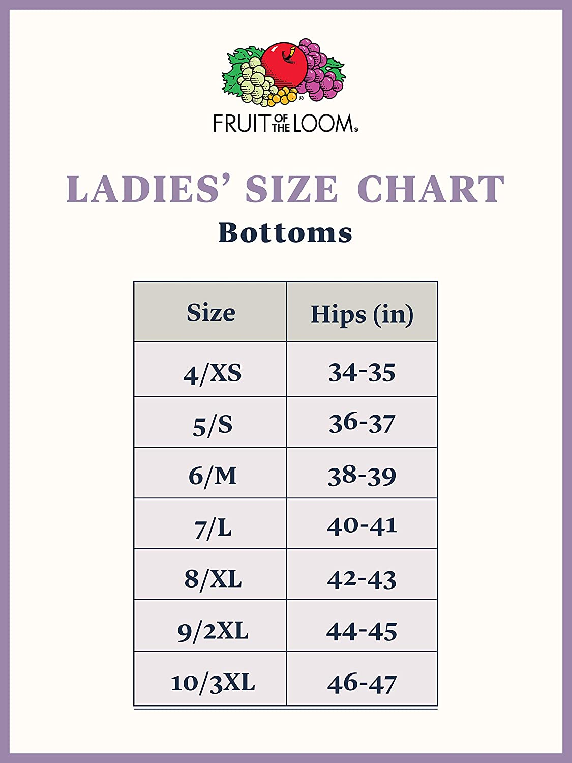 Fruit of the Loom Women'S Tag Free Cotton Bikini Panties Apparel & Accessories > Clothing > Underwear & Socks > Underwear Fruit of the Loom