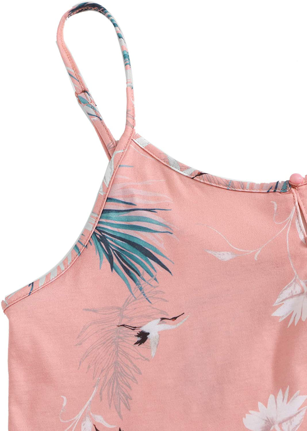 Shein Women'S Summer Floral Print Cami Top and Shorts Pajamas Set Apparel & Accessories > Clothing > Sleepwear & Loungewear Kylie Max