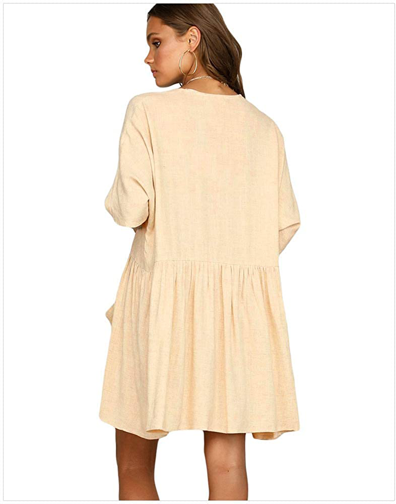 Wander Agio Beach Swimsuit for Women Sleeve Coverups Bikini Cover up Shirt Button Pocket down Skirt Apparel & Accessories > Clothing > Swimwear Kylie Max