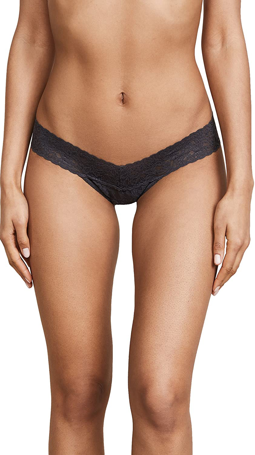 hanky panky, Signature Lace Low Rise Thong, One Size (2-12) Apparel & Accessories > Clothing > Underwear & Socks > Underwear hanky panky Granite One Size