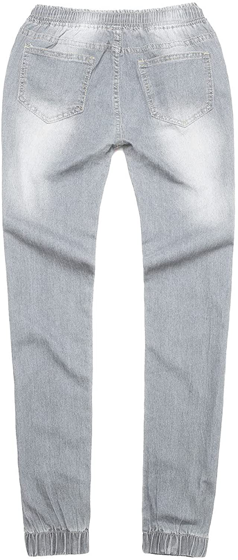 Burband Womens Jeans Drawstring Elastic Waist Sweatpants Active Wear Jogger Pants Sports Lounge Pants with Pockets Apparel & Accessories > Clothing > Underwear & Socks > Shapewear Burband