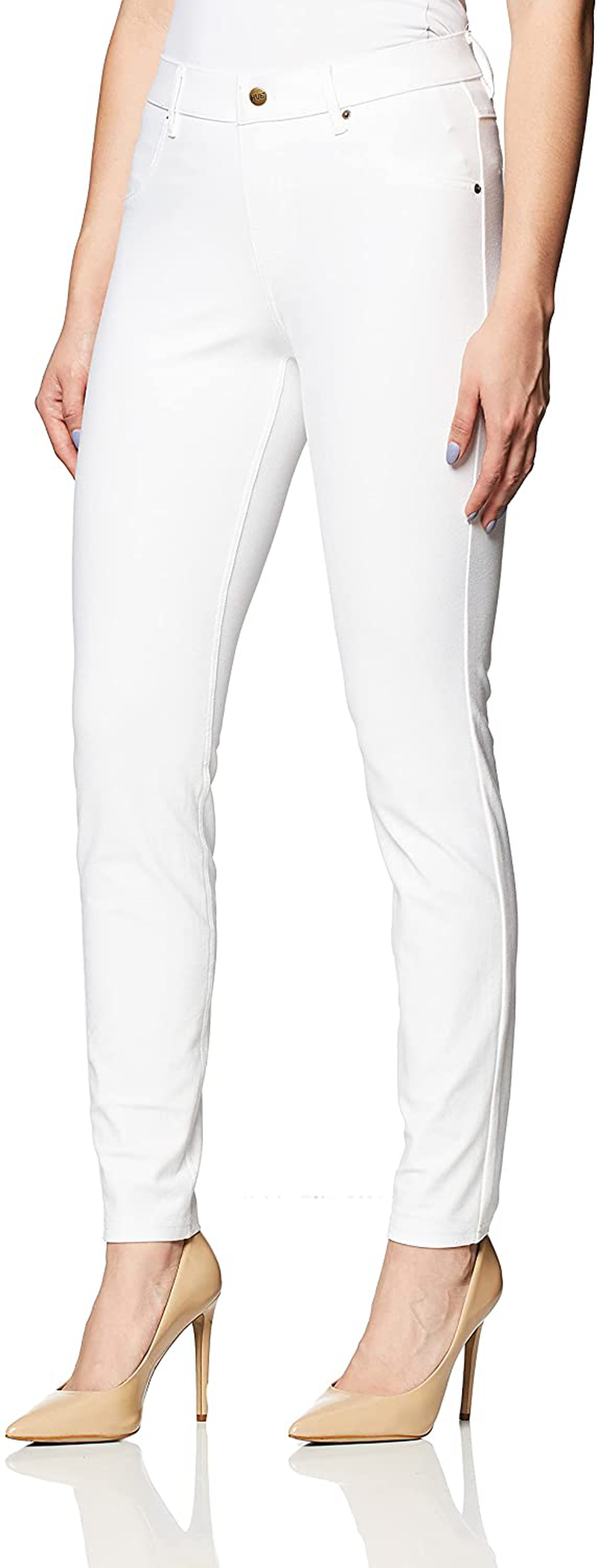 HUE Women's Essential Denim Leggings Apparel & Accessories > Clothing > Activewear HUE White X-Small