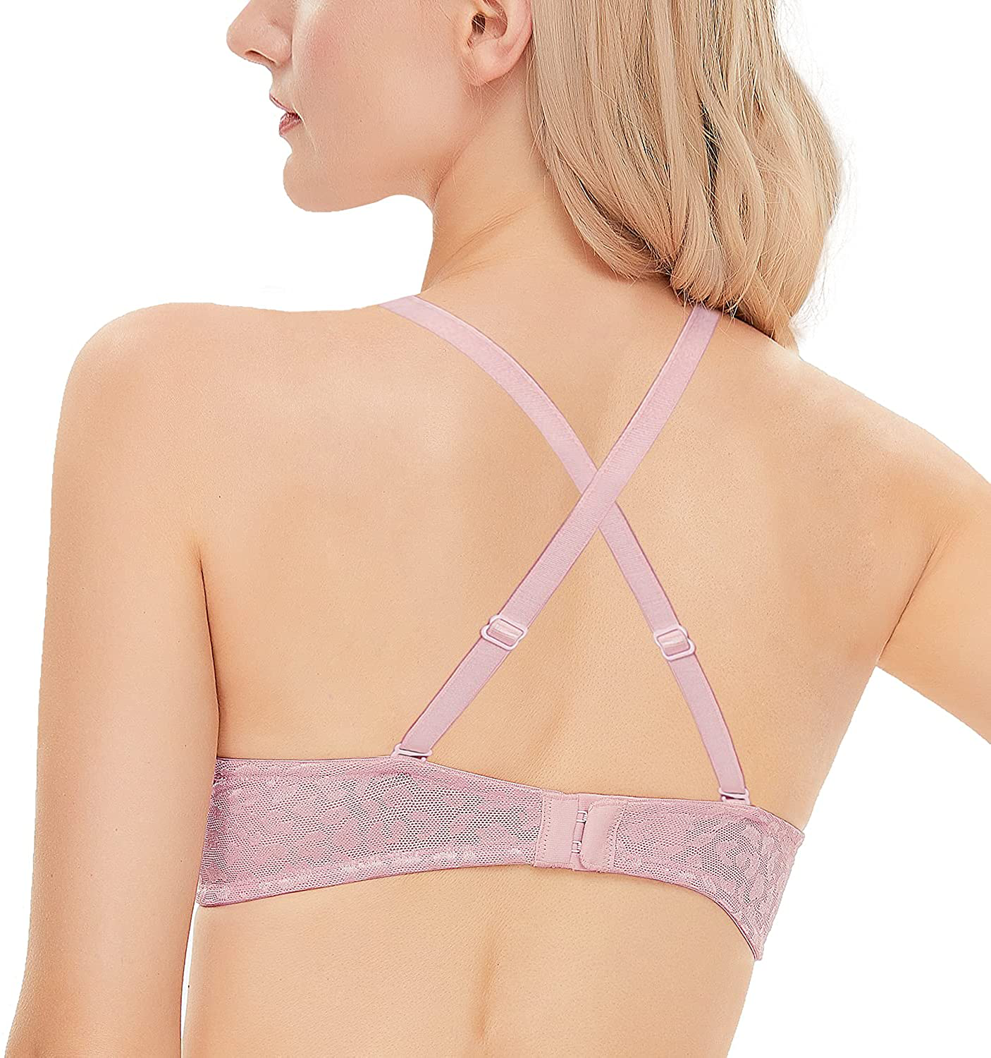 Wingslove Women's Push Up Bra Deep V Plunge Underwire T-Shirt Bra Multiway 2 Cups Up Apparel & Accessories > Clothing > Underwear & Socks > Bras Wingslove