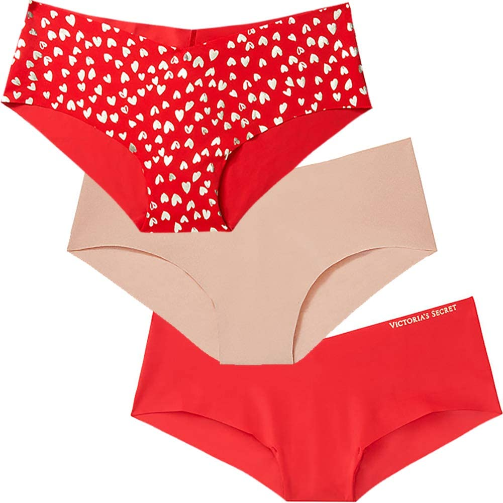 Victoria'S Secret 3 Womens Hiphuggers Seamless Panties Apparel & Accessories > Clothing > Underwear & Socks > Underwear Victoria's Secret Red 2 X-Large