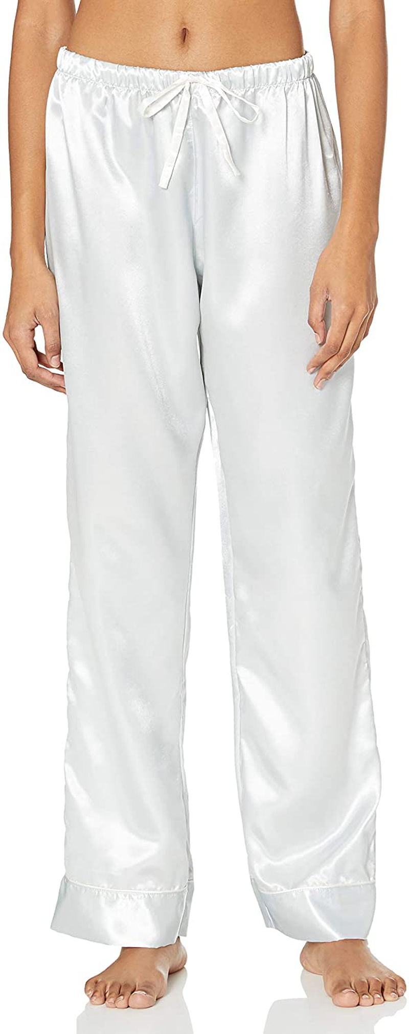 Mae Women's Satin Notch Collar Pajama Set Apparel & Accessories > Clothing > Sleepwear & Loungewear > Pajamas Mae