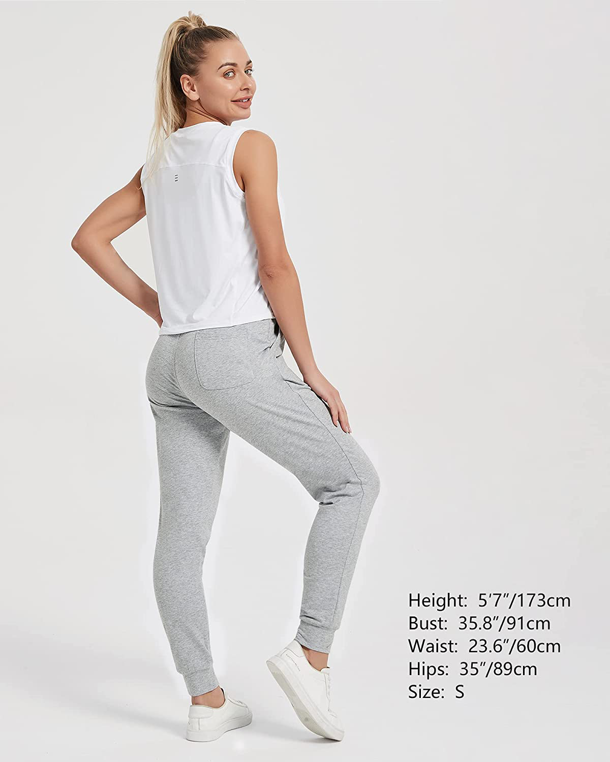 Stelle Women'S Sweatpants Lightweight Yoga Joggers Athletic Workout Track Pants with Pockets 28" Apparel & Accessories > Clothing > Activewear Kylie Max