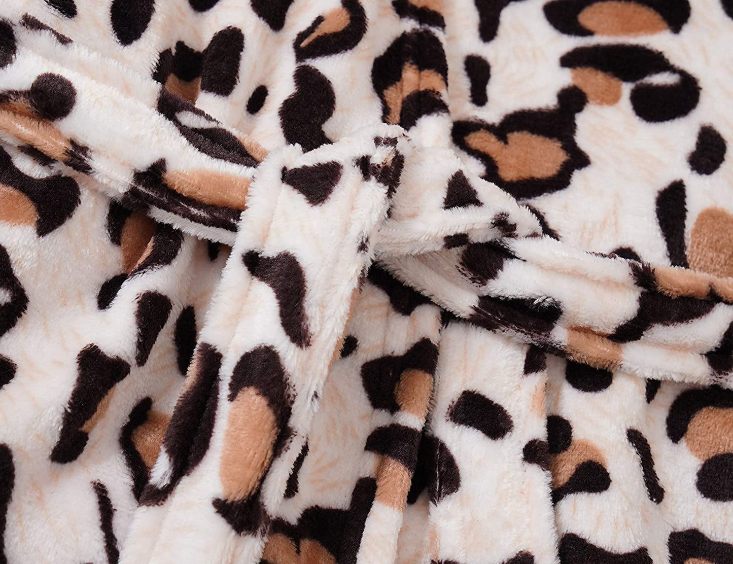 Leopard Cat Robe for Girls Fleece Toddler Kids Teen Hooded Bathrobe Size 4T - 18 Apparel & Accessories > Clothing > Sleepwear & Loungewear > Robes Kylie Max