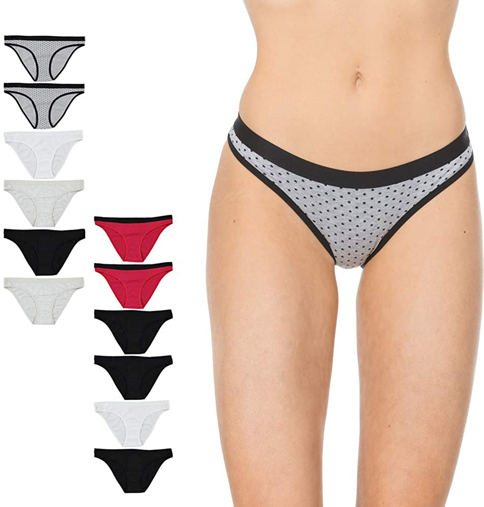 White Ivy Womens 10-Pack Lace Underwear Cotton Hipster or 12-Pack Bikini Panties Apparel & Accessories > Clothing > Underwear & Socks > Underwear White Ivy 12 Color Variety Pack 2 X-Large