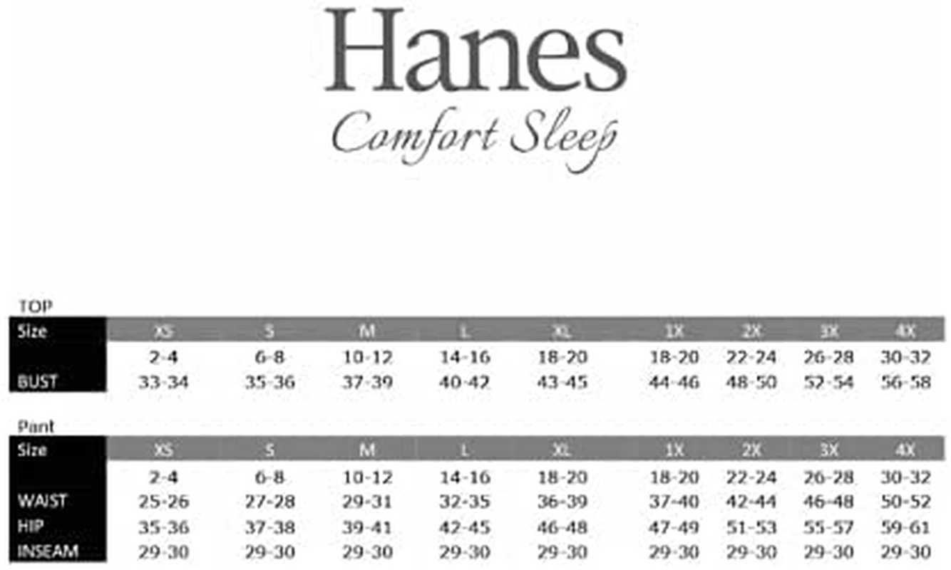 Hanes Women's Short Sleeve Top and Jogger Pant Cargo Pajama Sleep Set with Pockets Apparel & Accessories > Clothing > Sleepwear & Loungewear > Pajamas Hanes