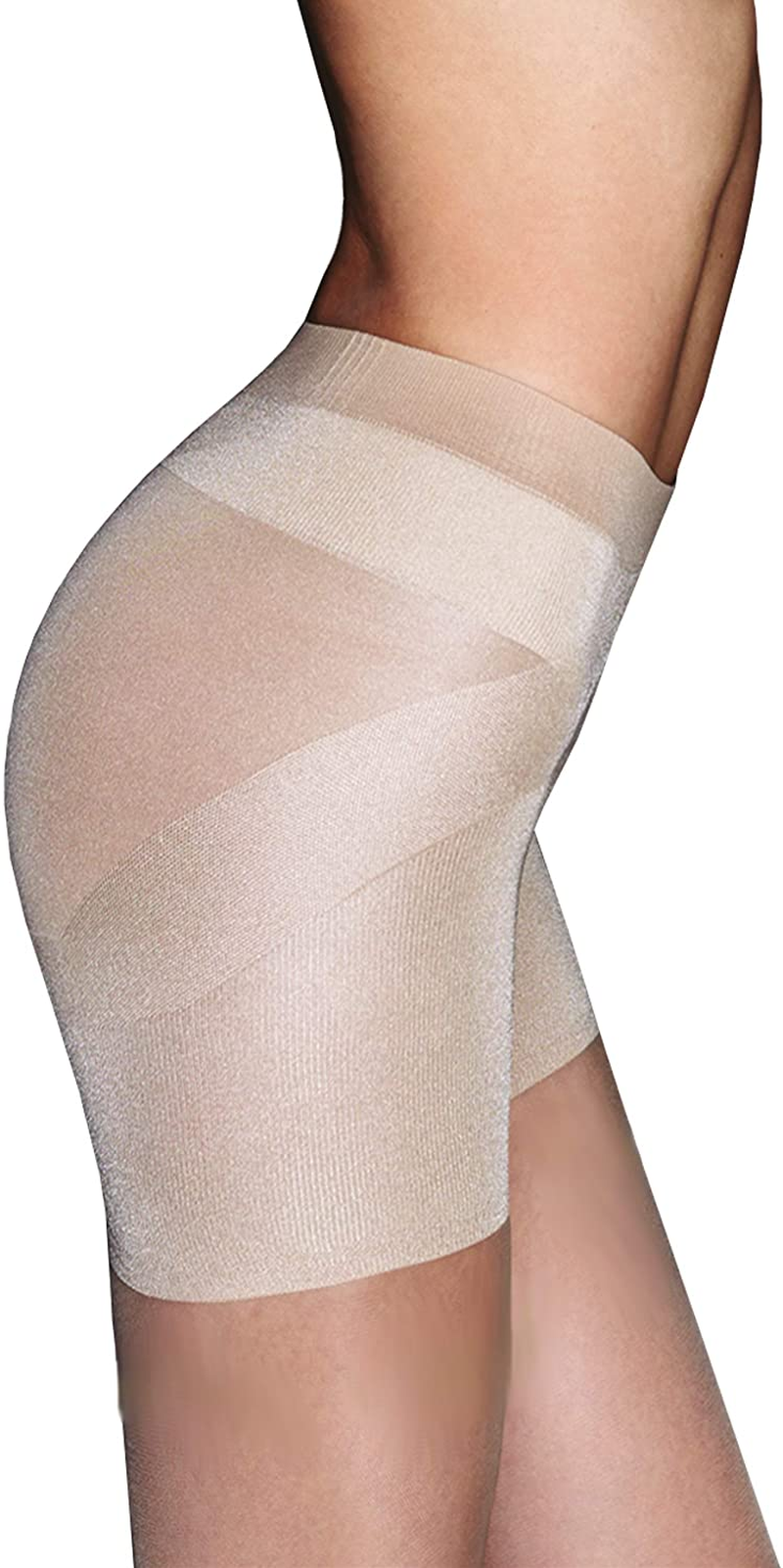 MODELLA 20 Den | Body Shaping Tights | Tummy Tucker | Control Top Pantyhose | Hip Hider Pantyhose | Sizes S-XL | 1 Pair Apparel & Accessories > Clothing > Underwear & Socks > Shapewear Laura Baldini Beige Large