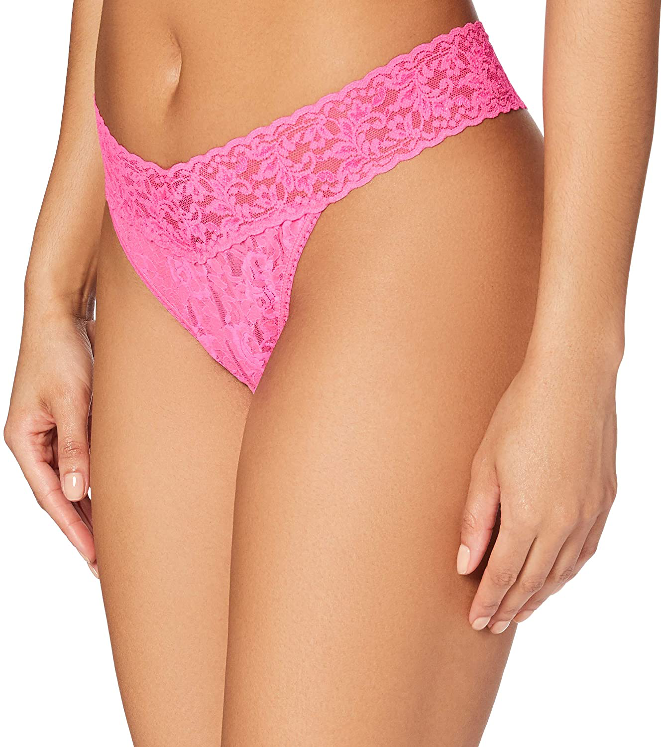 hanky panky Women's Signature Lace Original Rise Thong Apparel & Accessories > Clothing > Underwear & Socks > Underwear hanky panky Fiesta Pink