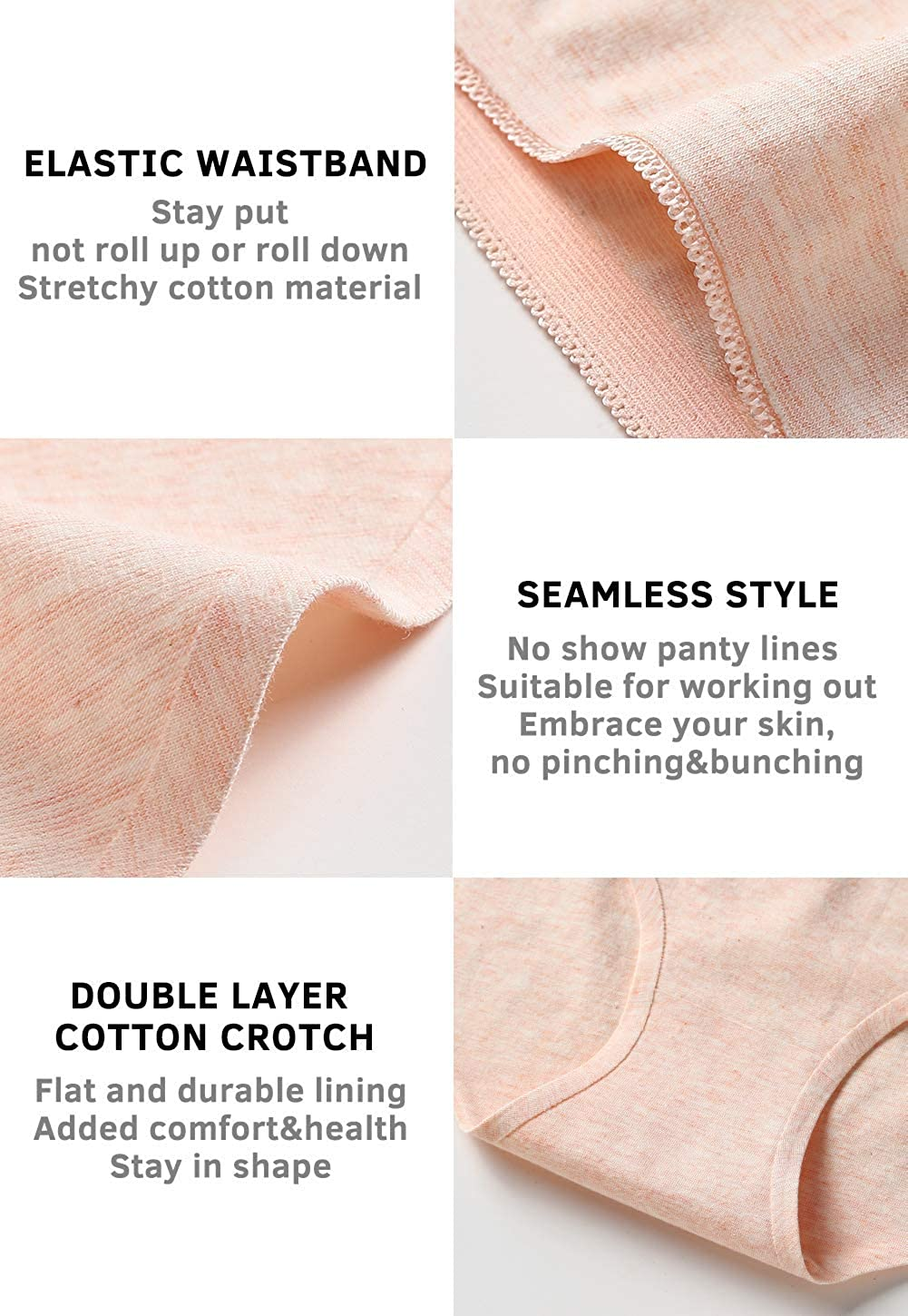 Wealurre Cotton Bikini Women'S Breathable Panties Seamless Comfort Underwear Apparel & Accessories > Clothing > Underwear & Socks > Underwear Wealurre