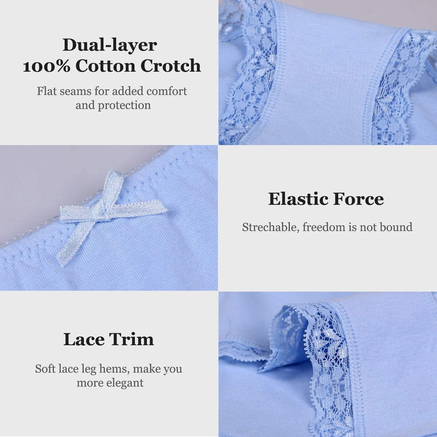 LYYTHAVON Women’S Underwear Breathable Cotton Brief Ladies Panties Apparel & Accessories > Clothing > Underwear & Socks > Underwear LYYTHAVON