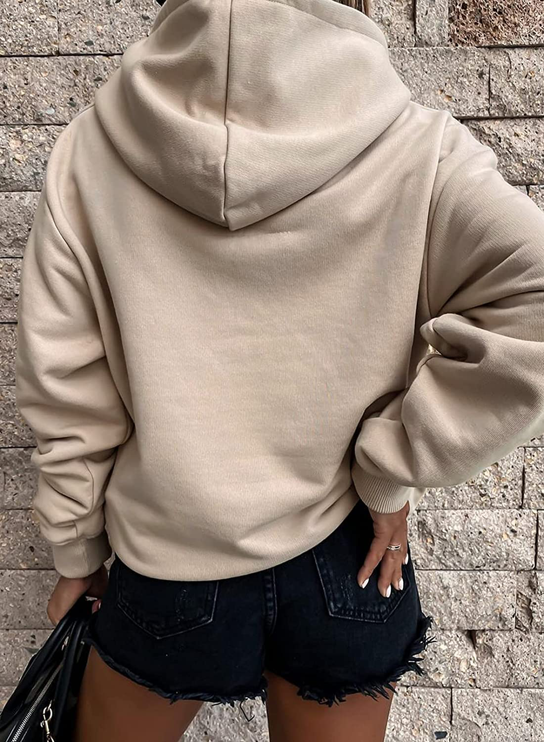 SHEWIN Women'S Casual Hoodies Long Sleeve Solid Lightweight Pullover Tops Loose Sweatshirt with Pocket Apparel & Accessories > Clothing > Activewear Kylie Max