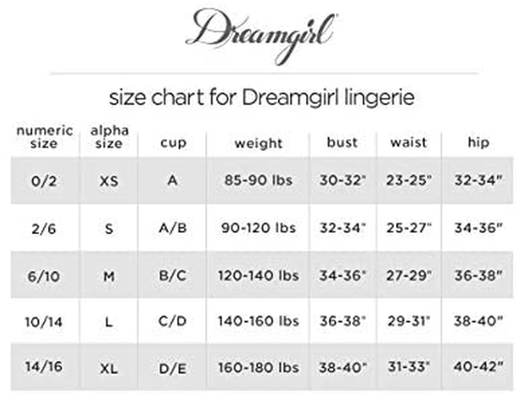Dreamgirl womens Teddy Apparel & Accessories > Clothing > Underwear & Socks > Lingerie Dreamgirl