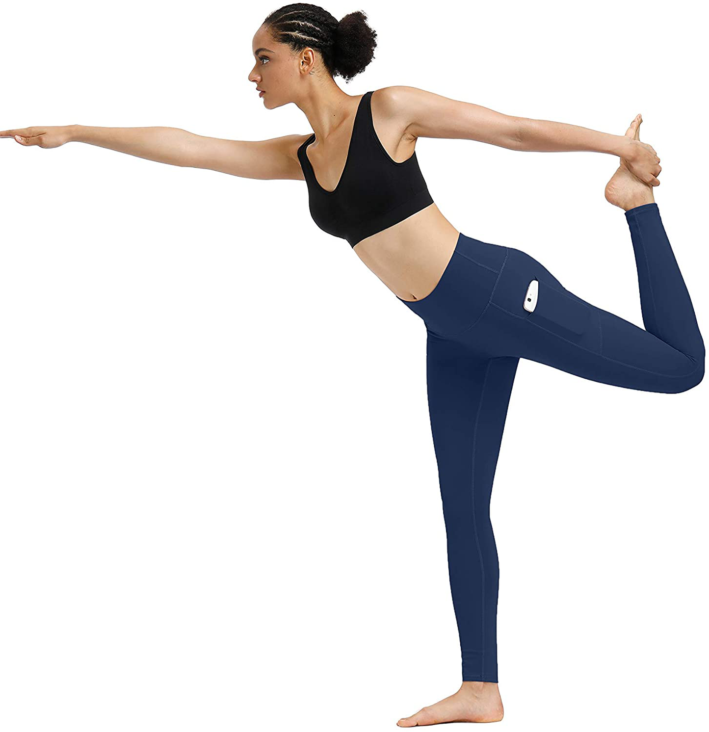 Fengbay 2 Pack High Waist Yoga Pants, Pocket Yoga Pants Tummy Control Workout Running 4 Way Stretch Yoga Leggings Apparel & Accessories > Clothing > Activewear Fengbay