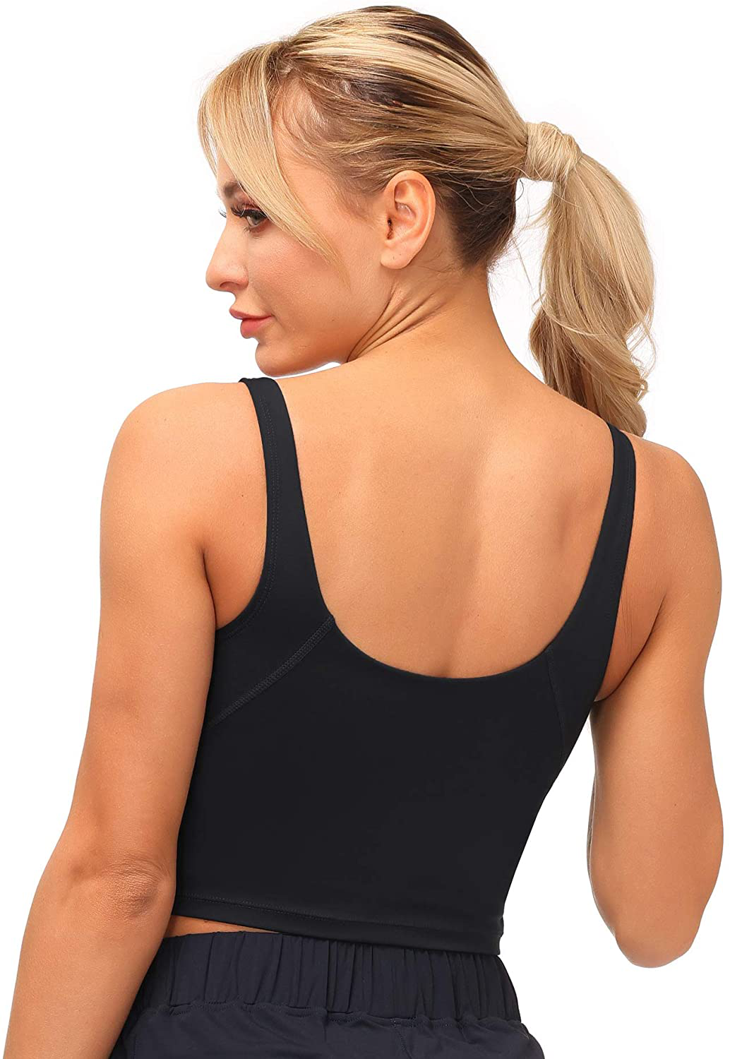 Dragon Fit Sports Bra for Women Longline Padded Bra Yoga Crop Tank Tops Fitness Workout Running Top Apparel & Accessories > Clothing > Underwear & Socks > Bras Kylie Max